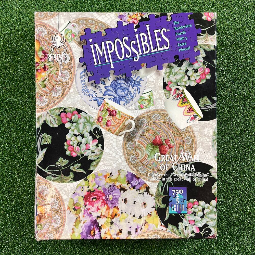 BePuzzled Impossibles Great Wall of China Jigsaw Puzzle China Tea Cups 750 Pc